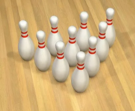 Bowling excitement Stock Illustration
