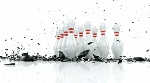 Bowling fail Stock Footage