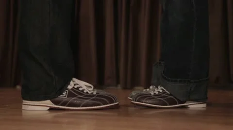 Bowling Feet Stock Footage 10772281
