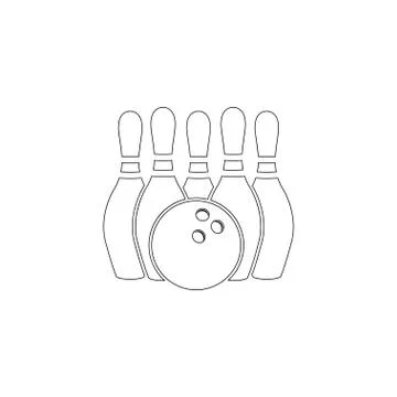 Bowling. flat vector icon Illustrazione stock