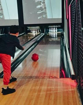 Bowling is a fun sporting game Stock Photos