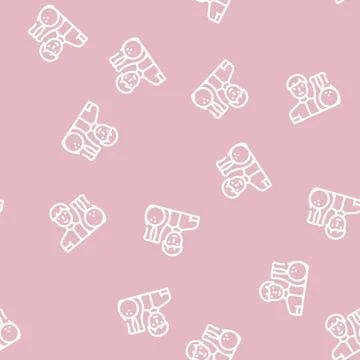 Bowling game line vector seamless pattern black 스톡 일러스트