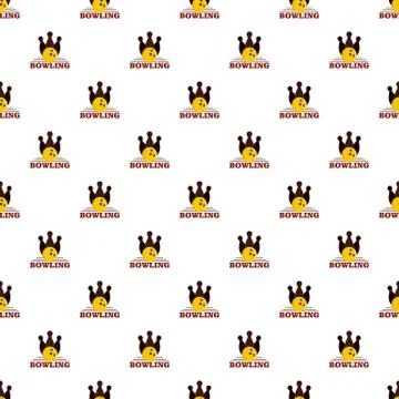 Bowling game pattern seamless vector Stock Illustration