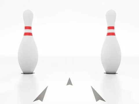 Bowling Game Split Stock Illustration