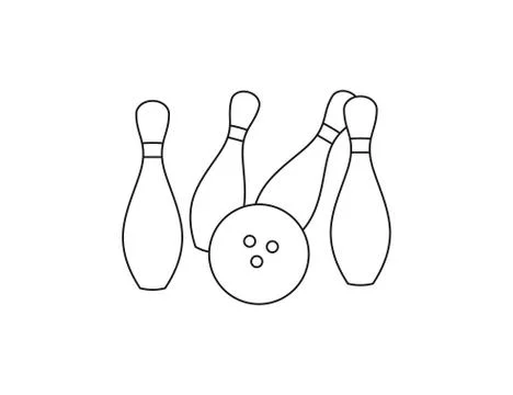 Bowling, game, strike icon. Vector illustration, flat design. Stock Illustration