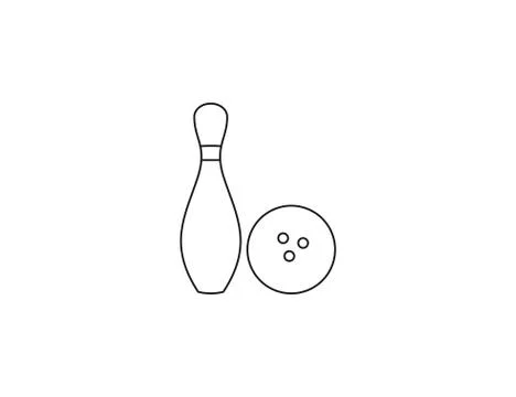 Bowling, game, strike icon. Vector illustration, flat design. Stock Illustration