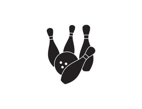 Bowling, game, strike icon. Vector illustration, flat design. Stock Illustration