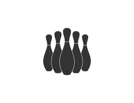Bowling, game, strike icon. Vector illustration, flat design. Illustrazione stock