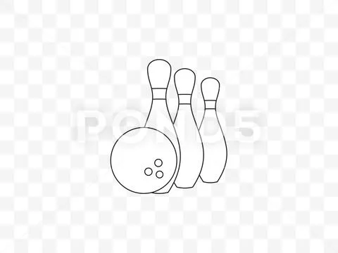Bowling, game, strike icon. Vector illustration, flat design. Stock Illustrationen