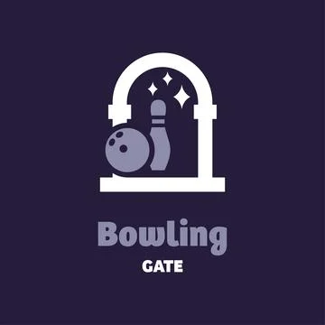 Bowling Gate Logo 스톡 일러스트