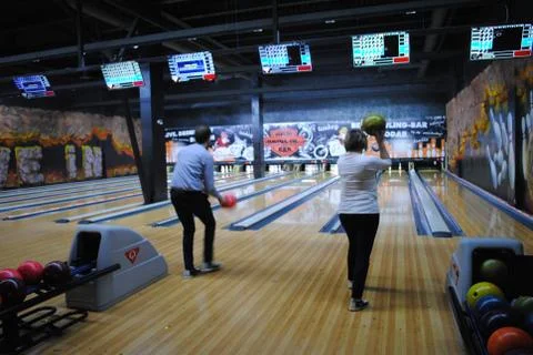 Bowling hall Stock Photos