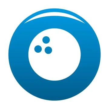Bowling icon blue 스톡 일러스트