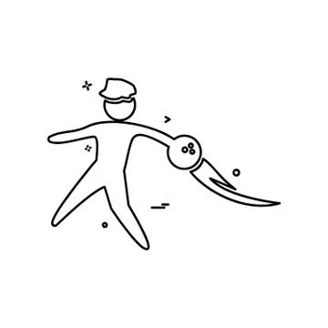 Bowling icon design vector Stock Illustration