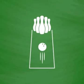The bowling icon. Game symbol. Flat Vector illustration Stock Illustration
