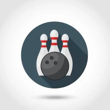 Bowling icon set Stock Illustration