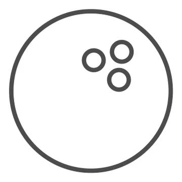 Bowling icon. vector bowling ball - bowling game, sport icon. Thin line Stock Illustration