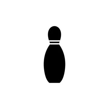Bowling icon vector. Bowling ball and pin icon. Bowling pins with ball icon. Stock Illustration