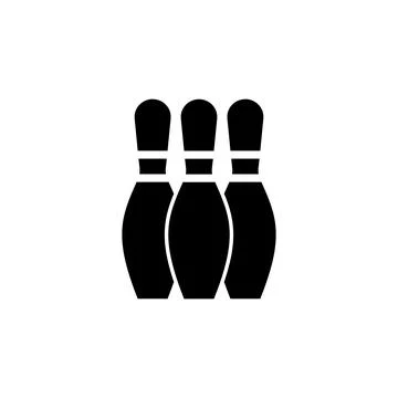 Bowling icon vector. bowling ball and pin icon. bowling pins Stock Illustration