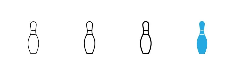 Bowling icon vector. bowling ball and pin sign and symbol. Stock Illustration