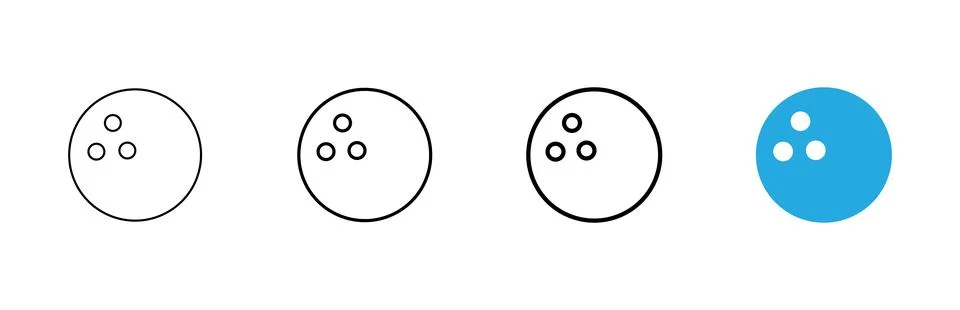 Bowling icon vector. bowling ball and pin sign and symbol. Stock Illustration