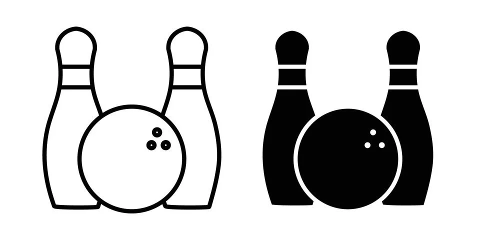Bowling icon vector editable eps10 스톡 일러스트