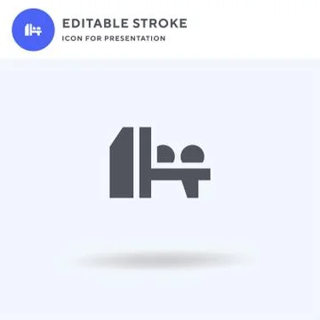 Bowling icon vector, filled flat sign, solid pictogram isolated on white, log イラスト素材