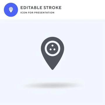 Bowling icon vector, filled flat sign, solid pictogram isolated on white, logo Stock Illustration