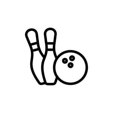 Bowling icon vector illustration. bowling ball and pin sign and symbol. Stock Illustration