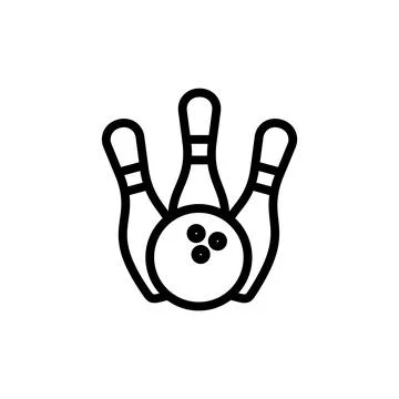 Bowling icon vector illustration. bowling ball and pin sign and symbol. Stock Illustration