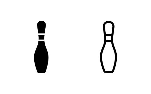 Bowling icon vector illustration. bowling ball and pin sign and symbol. Stock Illustration