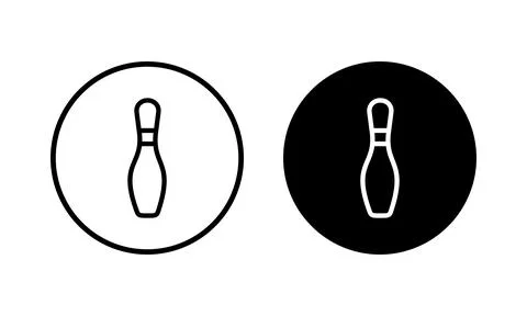 Bowling icon vector illustration. bowling ball and pin sign and symbol. Stock Illustration