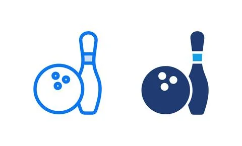 Bowling icon vector illustration. bowling ball and pin sign and symbol. Stock Illustration