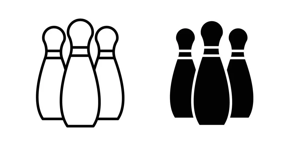 Bowling icon vector symbol graphics Stock Illustration
