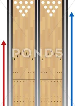 Bowling lane chart Stock Illustration