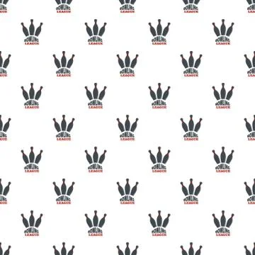 Bowling league pattern seamless Illustrazione stock