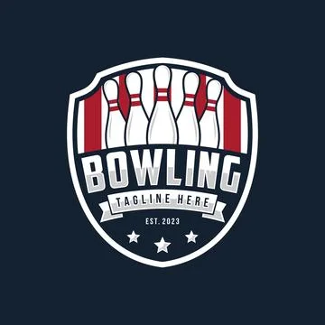 Bowling logo design vector illustration Stock Illustration