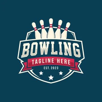 Bowling logo design vector illustration Illustrazione stock