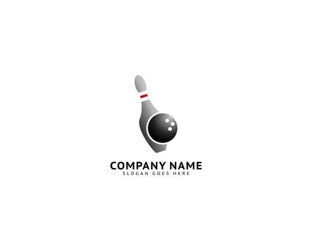 Bowling Logo Template Design Vector Stock Illustration