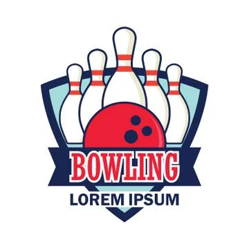 Bowling logo with text space for your slogan Stock Illustration