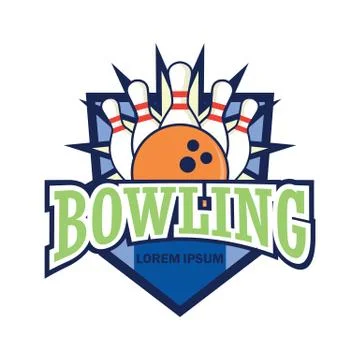 Bowling logo with text space for your slogan Stock Illustration