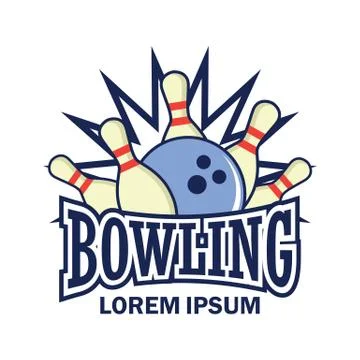 Bowling logo with text space for your slogan Stock Illustration