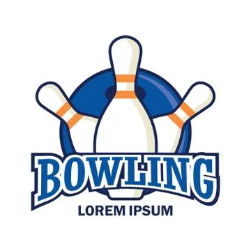 Bowling logo with text space for your slogan Stock Illustration