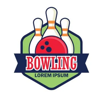 Bowling logo with text space for your slogan Stock Illustration