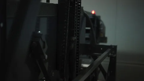 Bowling machine mechanism behind Stock Footage 99044348