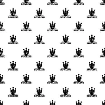 Bowling pattern seamless vector Stock Illustration