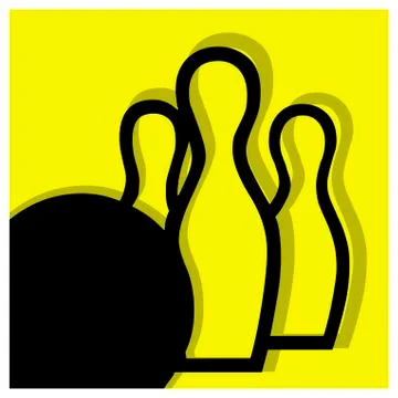 Bowling pictogram Stock Illustration