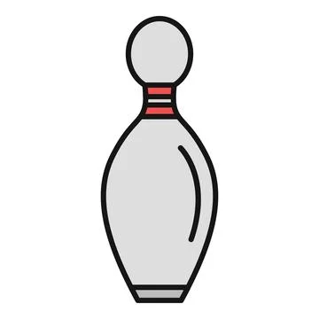 Bowling pin cartoon icon representing sports and recreation Stock Illustration