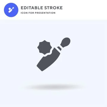 Bowling Pin icon vector, filled flat sign, solid pictogram isolated on white, イラスト素材
