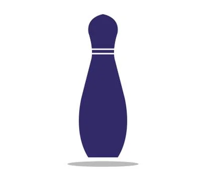 Bowling pin icon on white background Stock Illustration