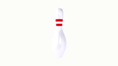 Bowling pin isolated on white background Stock-Footage 306785472